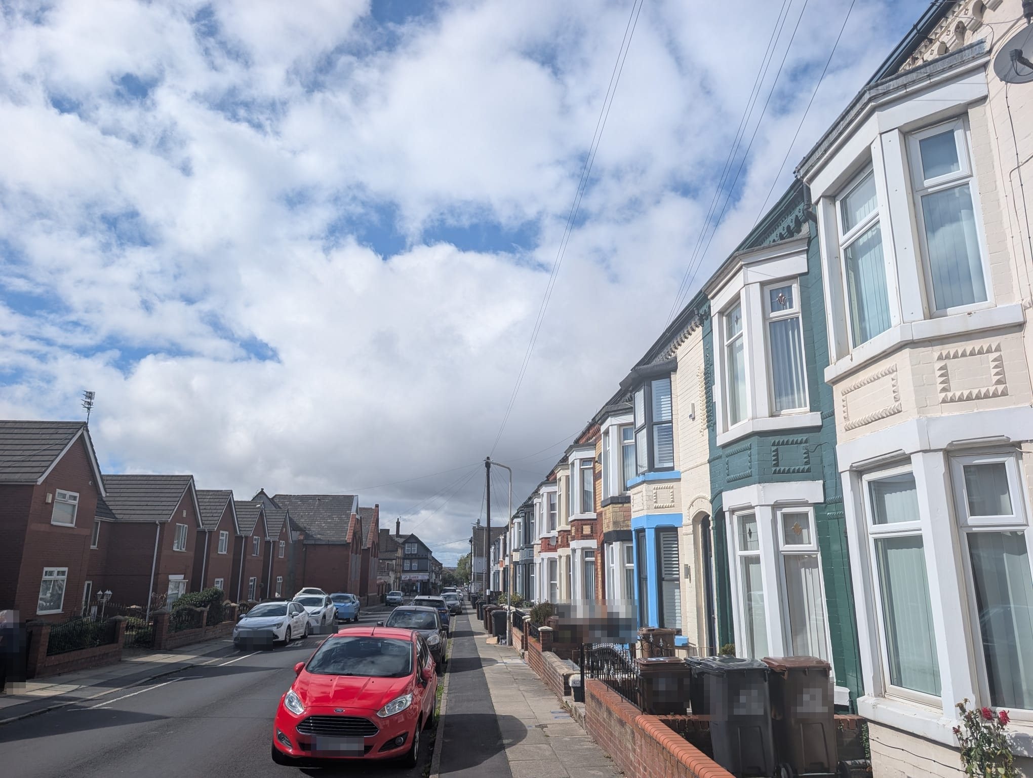 Bay fronted terraced street in Bootle
